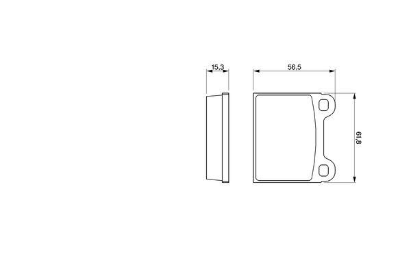 Kit de plaquettes de frein, frein à disque BOSCH 0 986 462 282