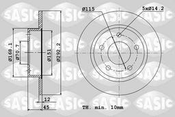Disque de frein SASIC 6106203