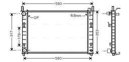 Radiateur, refroidissement du moteur AVA QUALITY COOLING FDA2326
