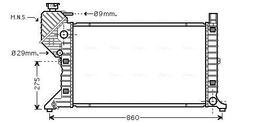 Radiateur, refroidissement du moteur AVA QUALITY COOLING MSA2300