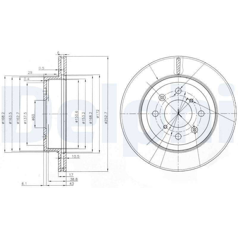 Disque de frein DELPHI BG3884