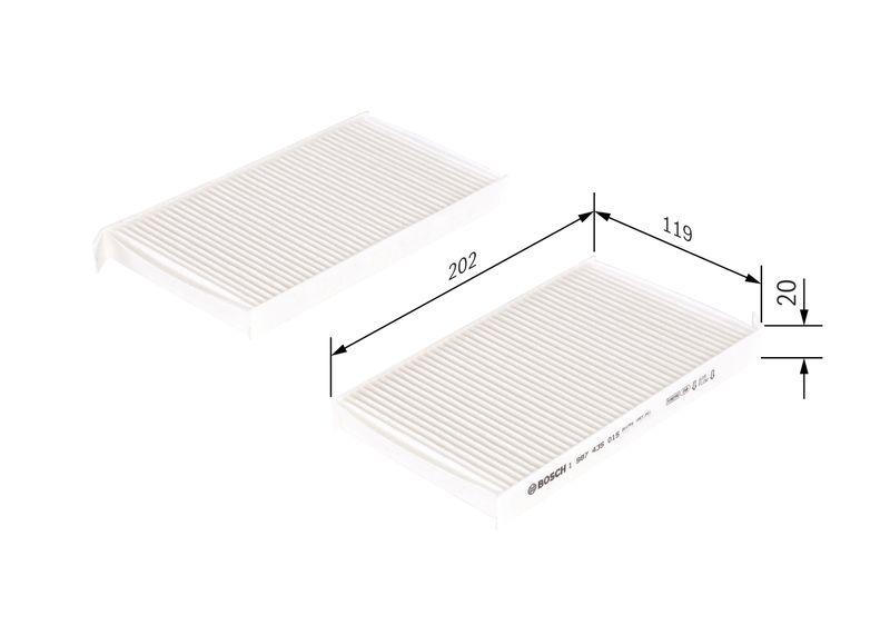 Filtre, air de l'habitacle BOSCH 1987435015
