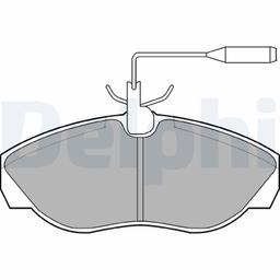 Kit de plaquettes de frein, frein à disque DELPHI LP877