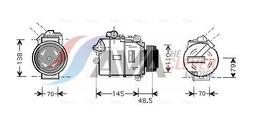 Compresseur, climatisation AVA QUALITY COOLING BWAK309
