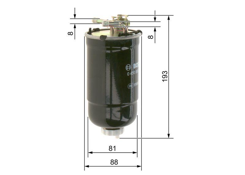 Filtre à carburant BOSCH 0 450 906 322