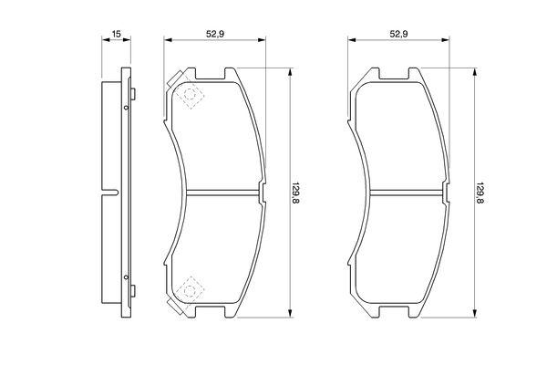 Kit de plaquettes de frein, frein à disque BOSCH 0 986 493 790