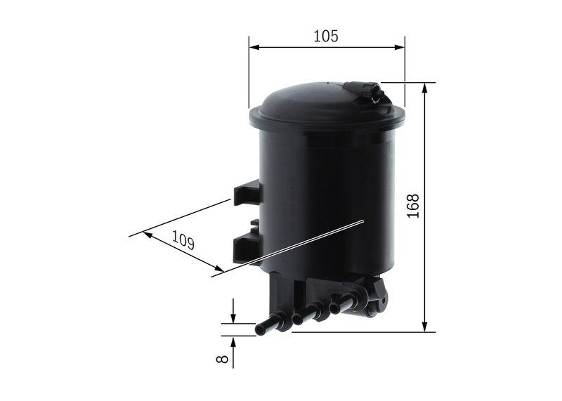 Filtre à carburant BOSCH 0 450 906 461
