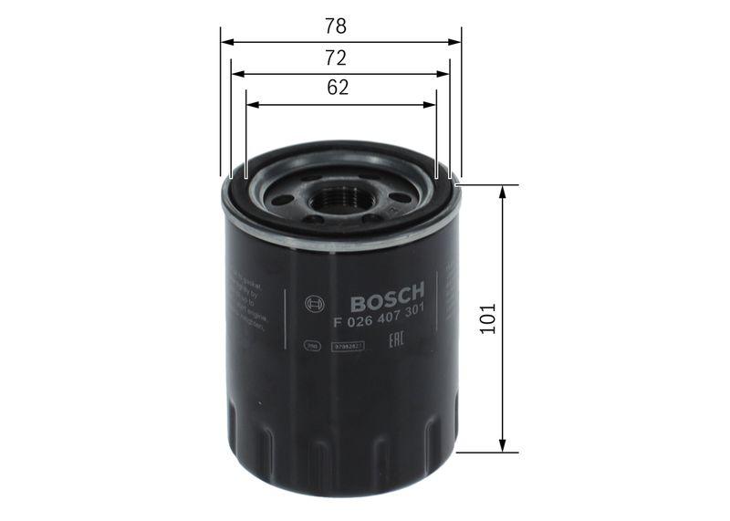 Filtre à huile BOSCH F026407301