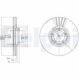 Disque de frein DELPHI BG3366