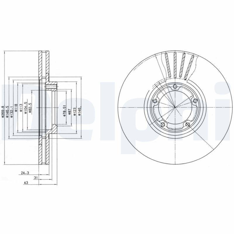 Disque de frein DELPHI BG3366