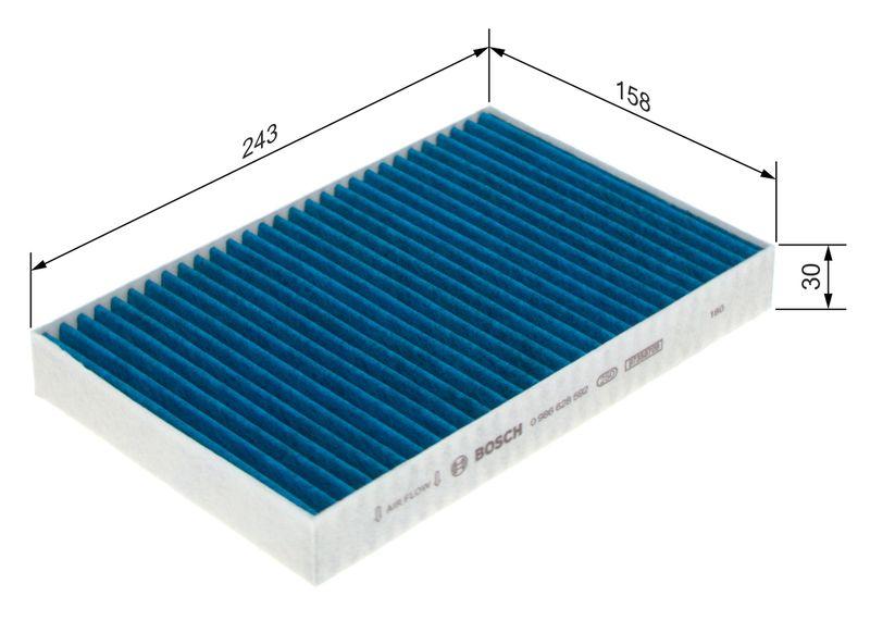 Filtre, air de l'habitacle BOSCH 0 986 628 592