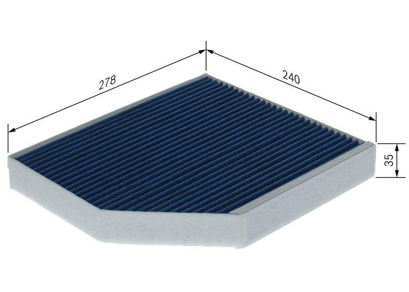 Filtre, air de l'habitacle BOSCH 0 986 628 622
