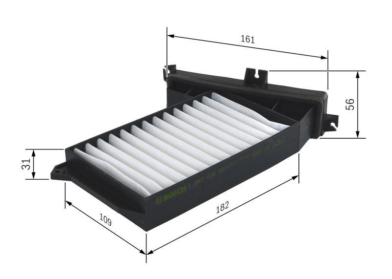 Filtre, air de l'habitacle BOSCH 1987432207