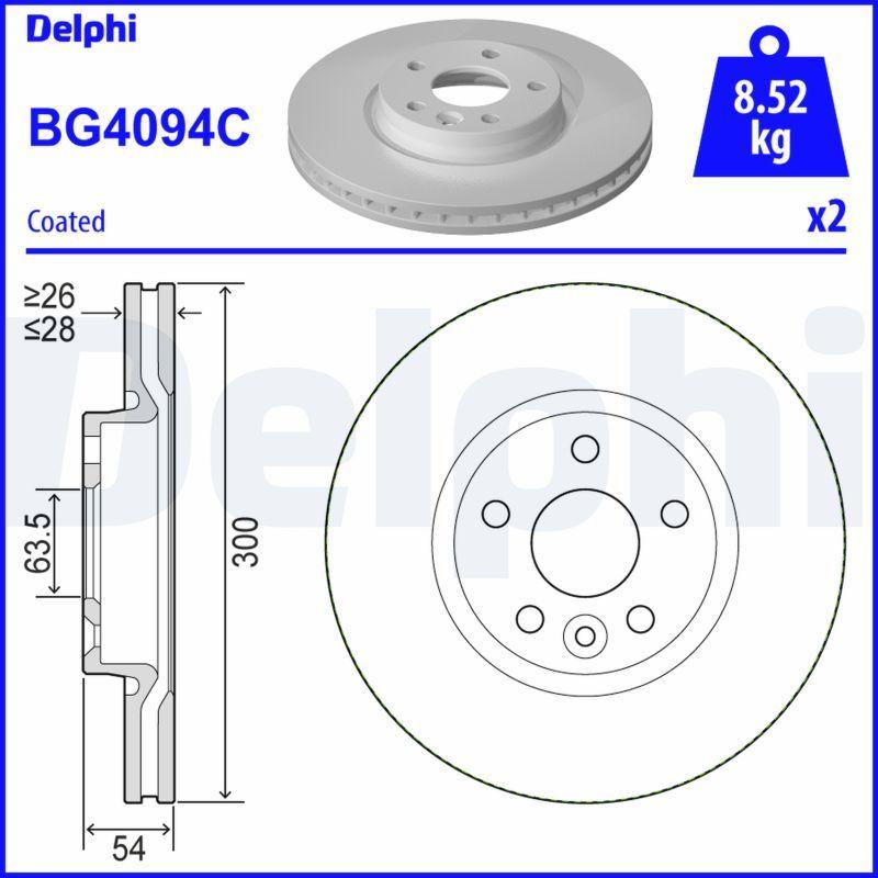 Disque de frein DELPHI BG4094C