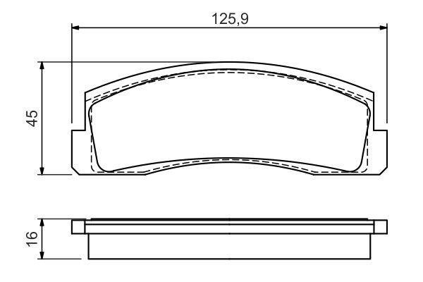 Kit de plaquettes de frein, frein à disque BOSCH 0 986 494 543