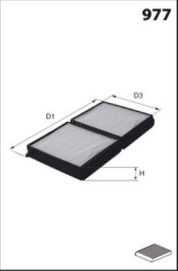 Filtre, air de l'habitacle MECAFILTER JLR7116