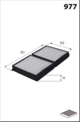 Filtre, air de l'habitacle MECAFILTER JLR7116