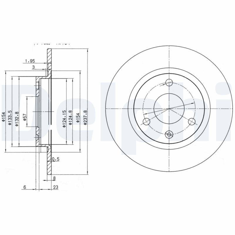 Disque de frein DELPHI BG2355