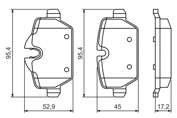 Kit de plaquettes de frein, frein à disque BOSCH 0 986 494 461