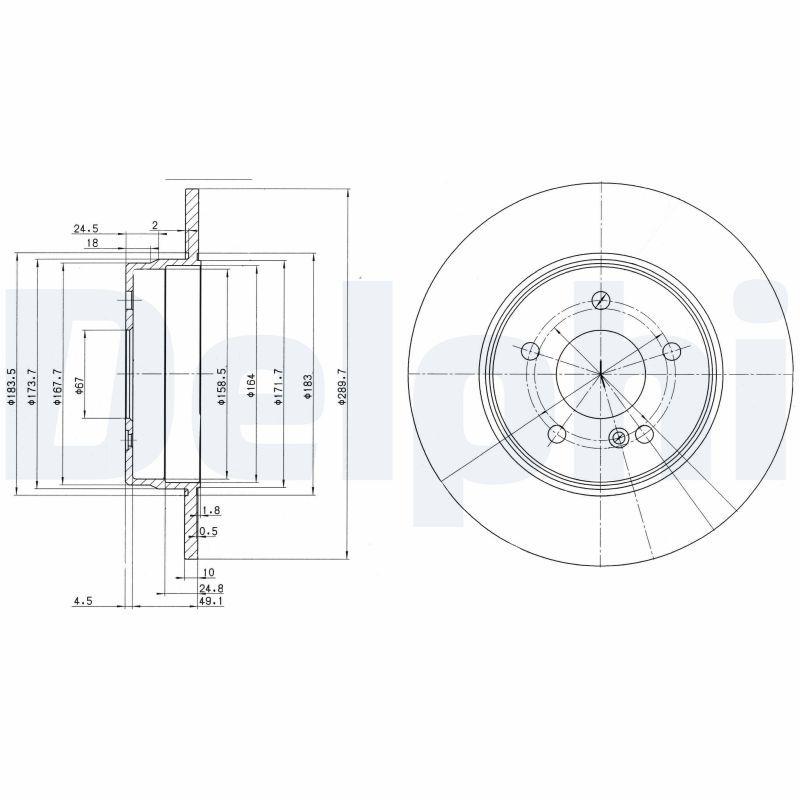 Disque de frein DELPHI BG3239C