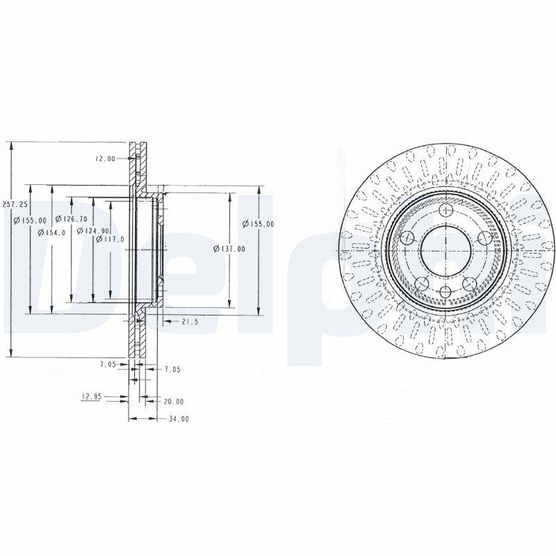 Disque de frein DELPHI BG3222