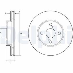 Disque de frein DELPHI BG3734