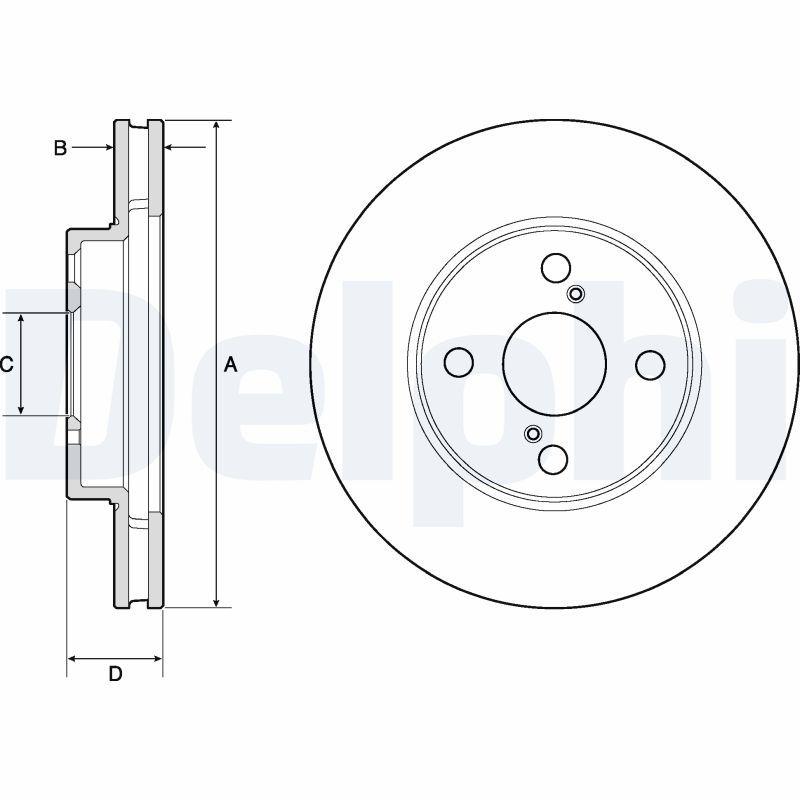 Disque de frein DELPHI BG3734