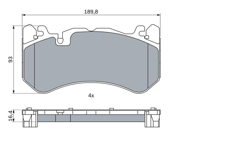 Kit de plaquettes de frein, frein à disque BOSCH 0 986 424 861