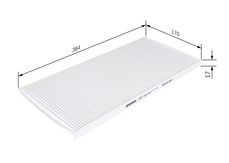 Filtre, air de l'habitacle BOSCH 1 987 432 014