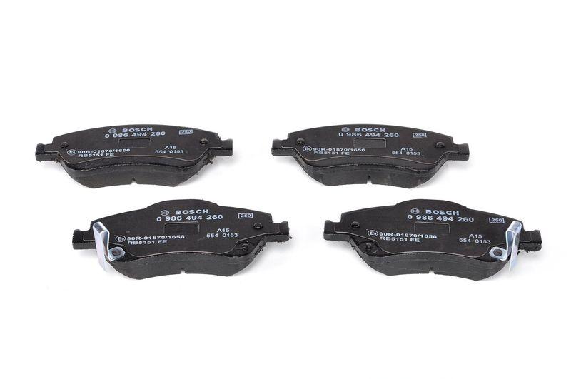 Kit de plaquettes de frein, frein à disque BOSCH 0 986 494 260