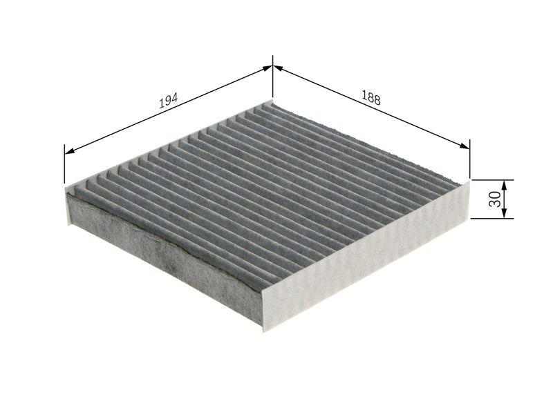 Filtre, air de l'habitacle BOSCH 1 987 435 589