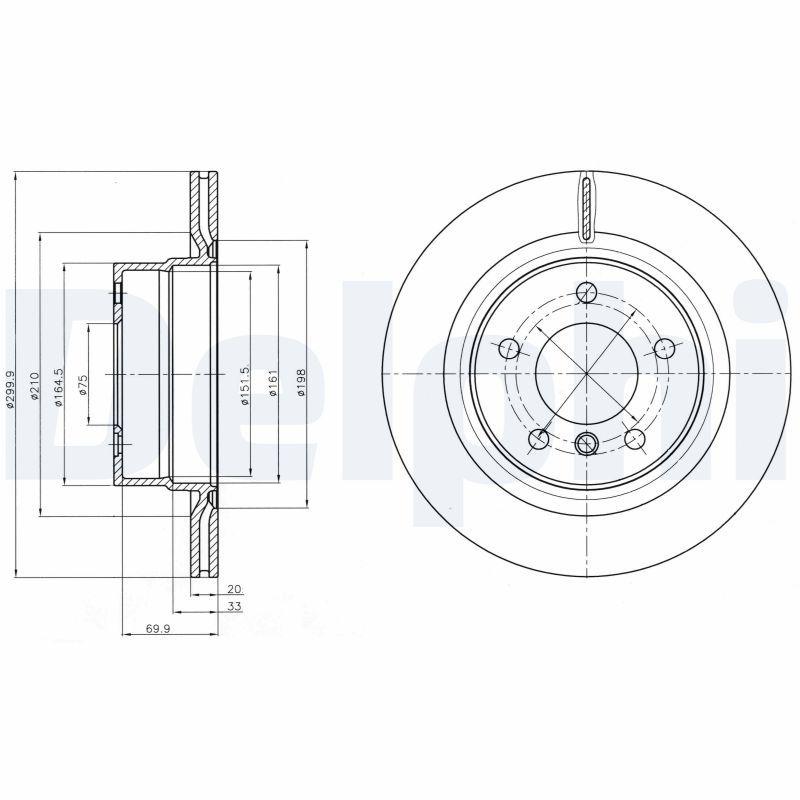 Disque de frein DELPHI BG4293C
