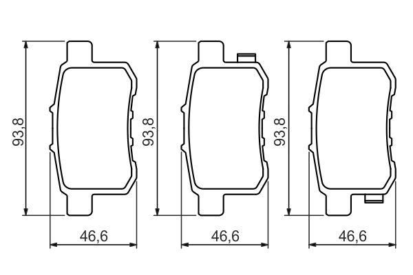 Kit de plaquettes de frein, frein à disque BOSCH 0 986 494 338
