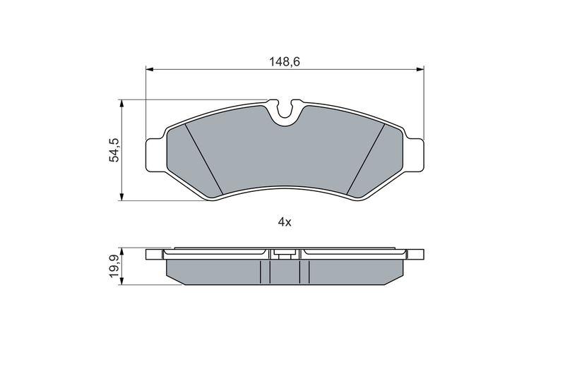 Kit de plaquettes de frein, frein à disque BOSCH 0 986 460 026