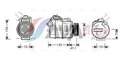 Compresseur, climatisation AVA QUALITY COOLING BWAK306
