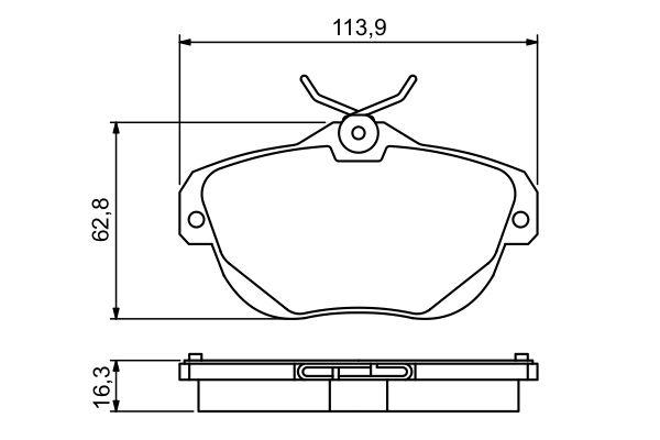 Kit de plaquettes de frein, frein à disque BOSCH 0 986 494 243
