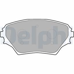 Kit de plaquettes de frein, frein à disque DELPHI LP1632