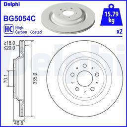 Disque de frein DELPHI BG5054C