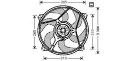 Ventilateur, refroidissement du moteur AVA QUALITY COOLING CN7531
