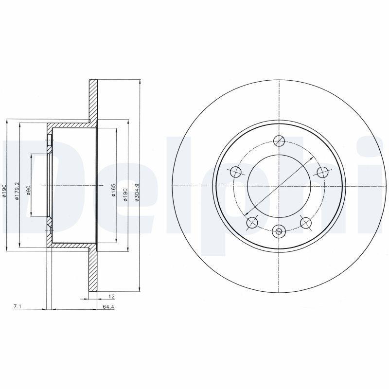 Disque de frein DELPHI BG4320