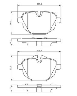 Kit de plaquettes de frein, frein à disque BOSCH 0986494432