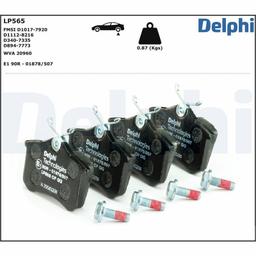 Kit de plaquettes de frein, frein à disque DELPHI LP565