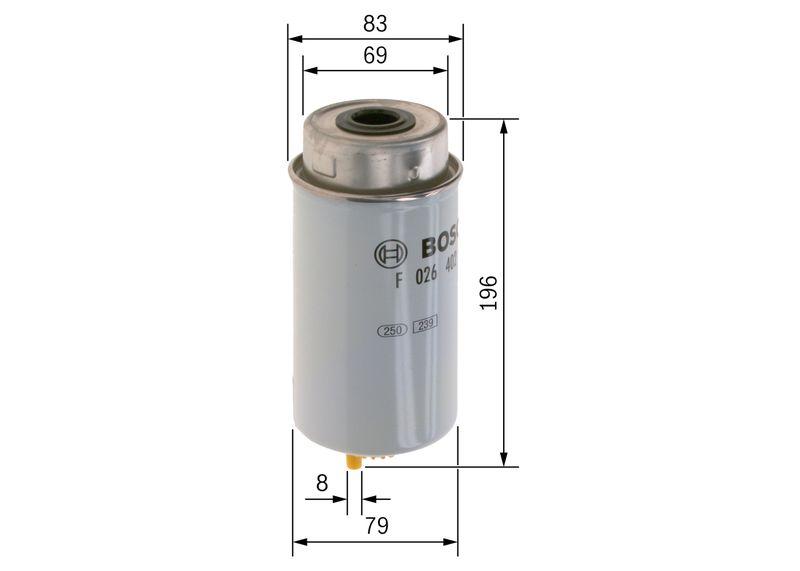 Filtre à carburant BOSCH F 026 402 040