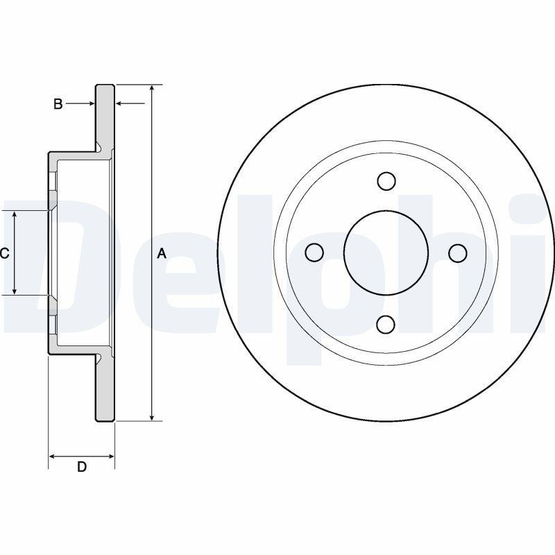 Disque de frein DELPHI BG2683