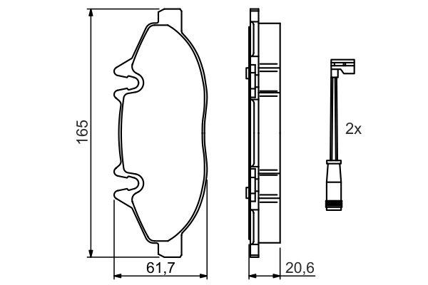 Kit de plaquettes de frein, frein à disque BOSCH 0 986 494 081