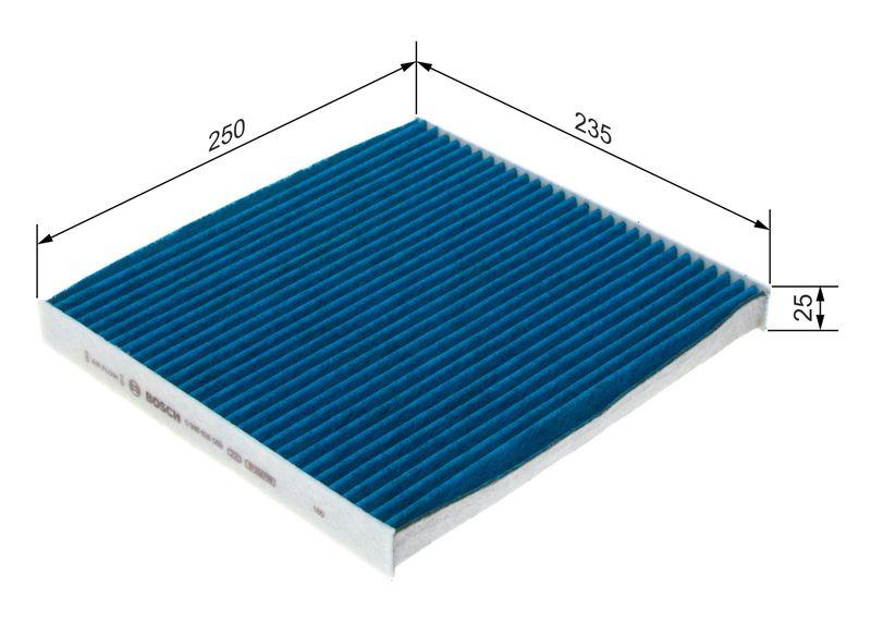 Filtre, air de l'habitacle BOSCH 0 986 628 569