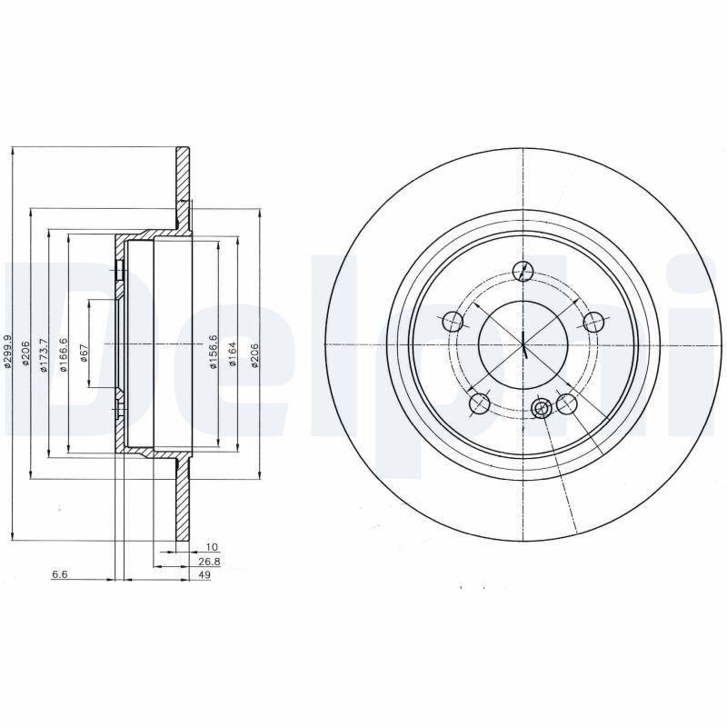 Disque de frein DELPHI BG4153C
