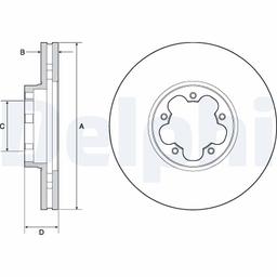 Disque de frein DELPHI BG9142C