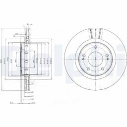 Disque de frein DELPHI BG4038C