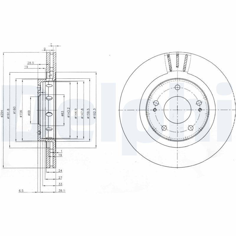 Disque de frein DELPHI BG4038C
